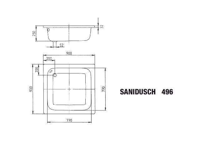 KALDEWEI SANIDUSCH, Mod.395, 396, 495, 496, 539, 540, 548, 549, 551 alpinweiß