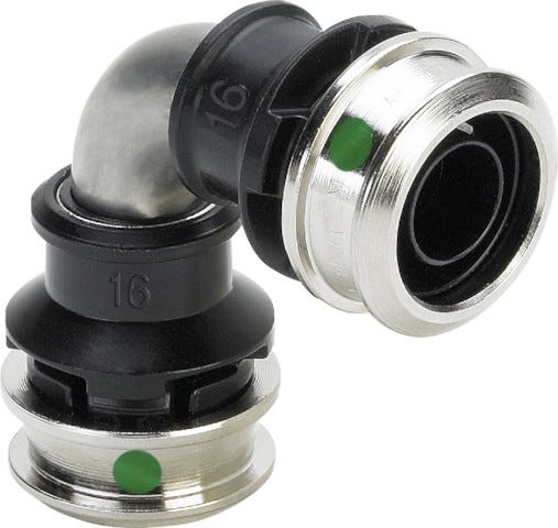 Viega Raxinox-Bogen 90° mit SC-Contur Stahl nichtrostend, Modell 4416