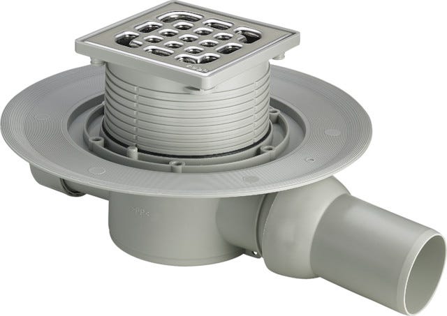 Viega Badablauf 4935.1 in 40x50mm Kunststoff grau