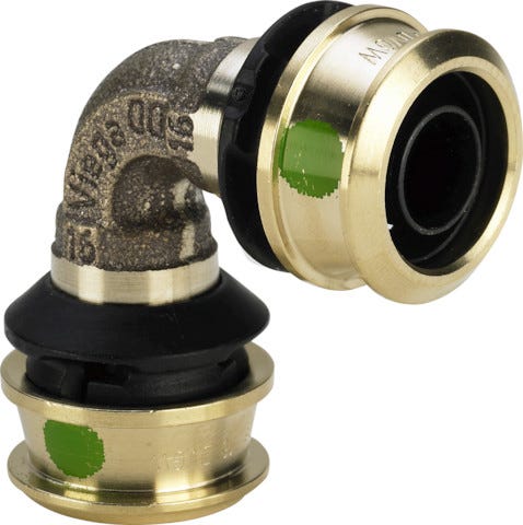 Viega Raxofix-Bogen 90° mit SC-Contur Siliziumbronze, Modell 5316