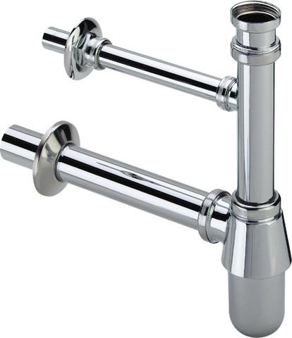 Viega Flaschengeruchverschluss 5753.02 in G1 1/4x G1 1/4 x 240mm ms verchromt