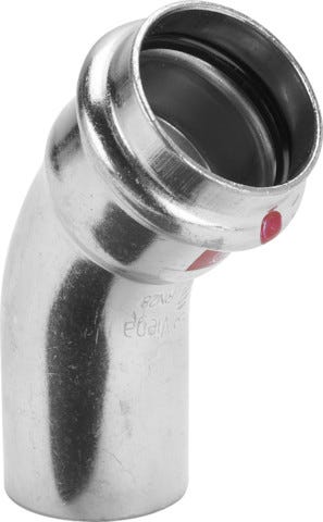 Viega Prestabo-Bogen 45° mit SC-Contur Stahl unlegiert, verzinkt, Modell 1126.1