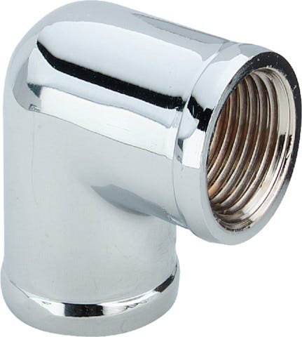Viega Bogen 90° Messing Modell 1612 mit Rp-Innengewinde zylindrisch BSPT-Rp (ISO 7-1 / EN 10226-1) verchromt
