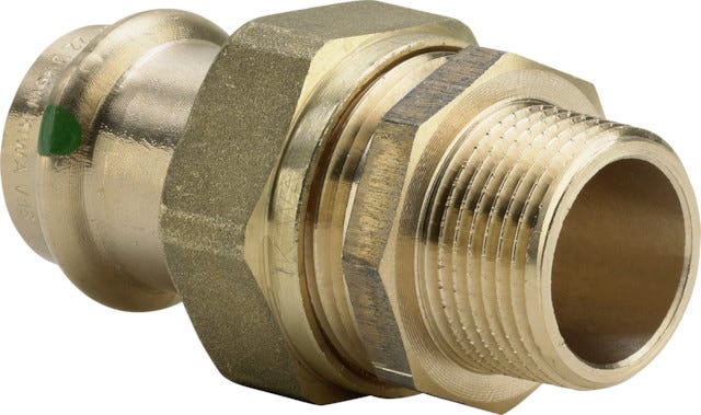 Viega Sanpress-Übergangsverschraubung mit SC-Contur Rotguss oder Siliziumbronze, Modell 2265