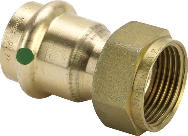 Viega Sanpress-Anschlussverschraubung flachdichtend mit SC-Contur Rotguss, Modell 2263