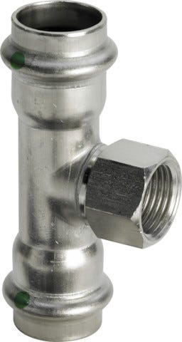 Viega Sanpress Inox-T-Stück mit SC-Contur Stahl nichtrostend, Modell 2317.2