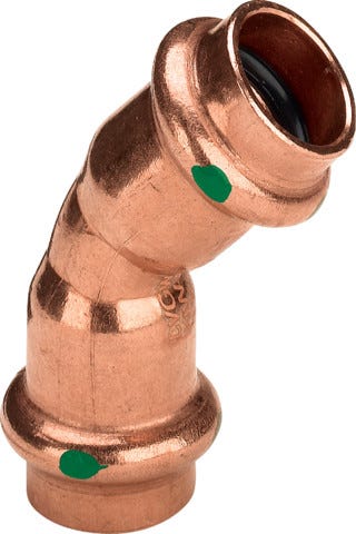 Viega Profipress-Bogen 45° mit SC-Contur Kupfer, Modell 2426 VdS-Zulassung d: 42