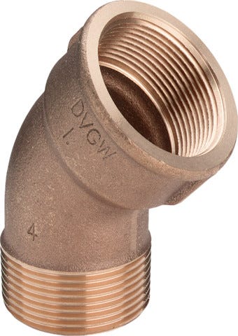 Viega Bogen 45° Rotguss, Modell 3121