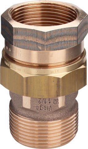 Viega Verschraubung Rotguss, flachdichtend, Modell 3331 R: 1 Rp: 1
