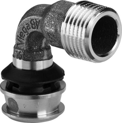 Viega Raxofix-Übergangsbogen 90° mit SC-Contur Siliziumbronze, Modell 5314