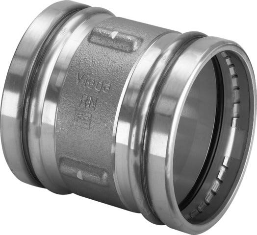Viega Sanpress XL-Schiebemuffe mit SC-Contur Rotguss, Modell 2215.5XL, Pressmuffe, Bronze, EPDM Dichtung