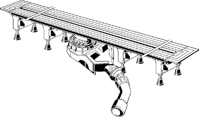 Viega Duschrinne-Grundkörper Advantix Vario 4966.10 in 300-1200mm Kunststoff