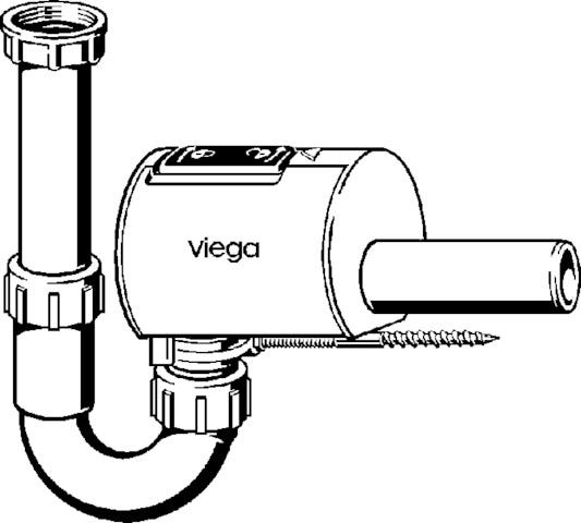 Viega Röhrengeruchverschluss Sperrfix, 4995.1 in G1 1/2 x 50x170mm Kunststoff