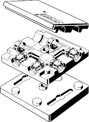 Viega Raxofix-Kreuzungs-T-Stück für Heizungs-Installation mit SC-Contur Messing, Modell 5349