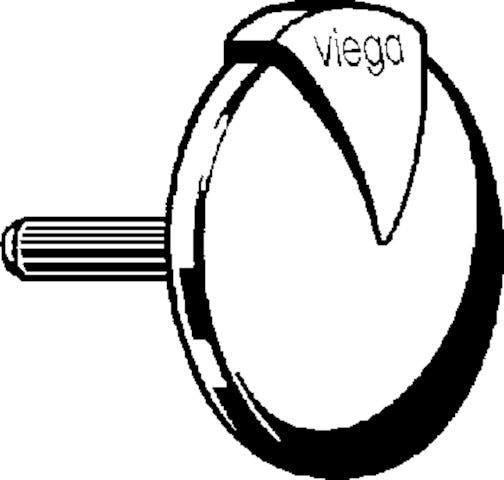 Viega Drehrosette Visign M1/R1 6162.02 aus Kunststoff verchromt