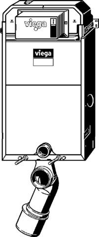 Viega WC Block 3H Prevista Pure 8512 in 1070 mm Stahl verzinkt