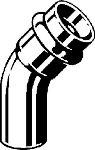 Viega Profipress G-Bogen 45° mit SC-Contur Kupfer, Modell 2626.1