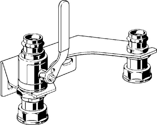 Viega Profipress G-Montageeinheit mit SC-Contur für Zweistutzengaszähler, Modell 2648T d: 28 Thermisch auslösende Absperreinrichtung