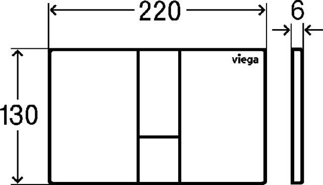 Viega WC Betät.-Pl. Visign for Style 24 8614.1 aus Kunststoff in weiß alpin