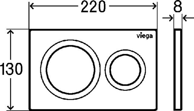 Viega WC Betät.-Pl. Visign for Style 20 8610.1 aus Kunststoff in weiß alpin