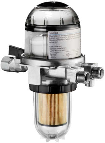 Kombination Heizölfilter und Heizölentlüfter Toc-Duo-3, tankseitig G 3/8 IG, brennerseitig G 3/8 AG, DN 10, für Saugbetrieb Einstrangsysteme
