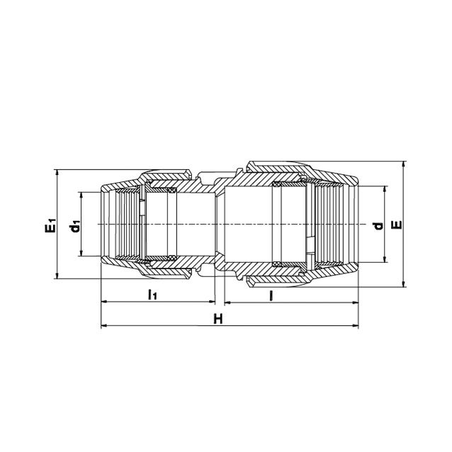 Serie 18 Kupplung reduziert Wasser 16 bar
