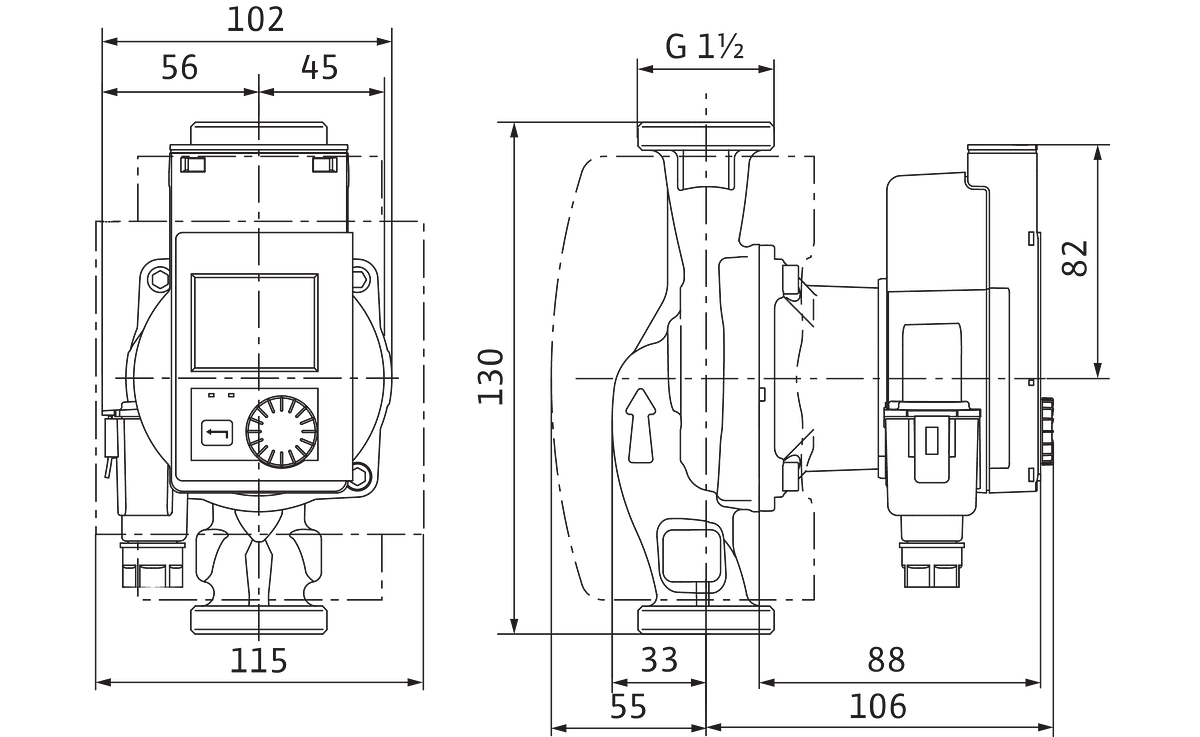 Stratos PICO plus 25/0,5, G 1½ (PN 10), 15-75 W