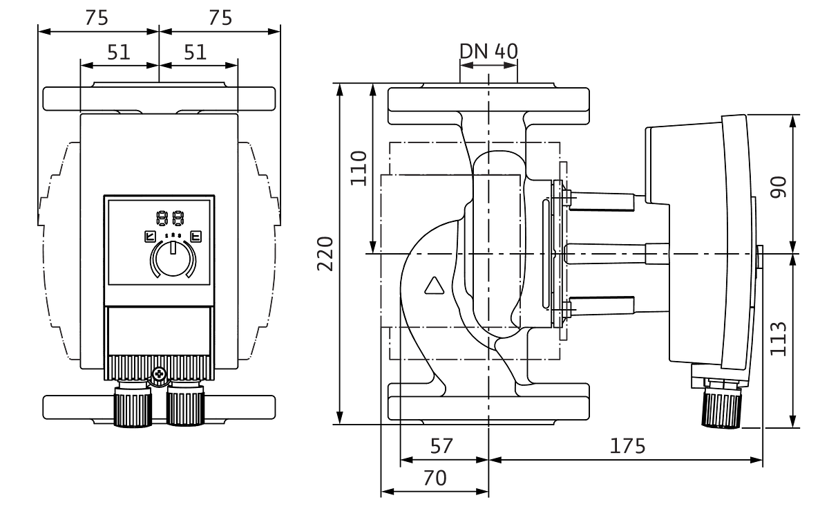 Yonos MAXO plus, PN 6/10, DN 40