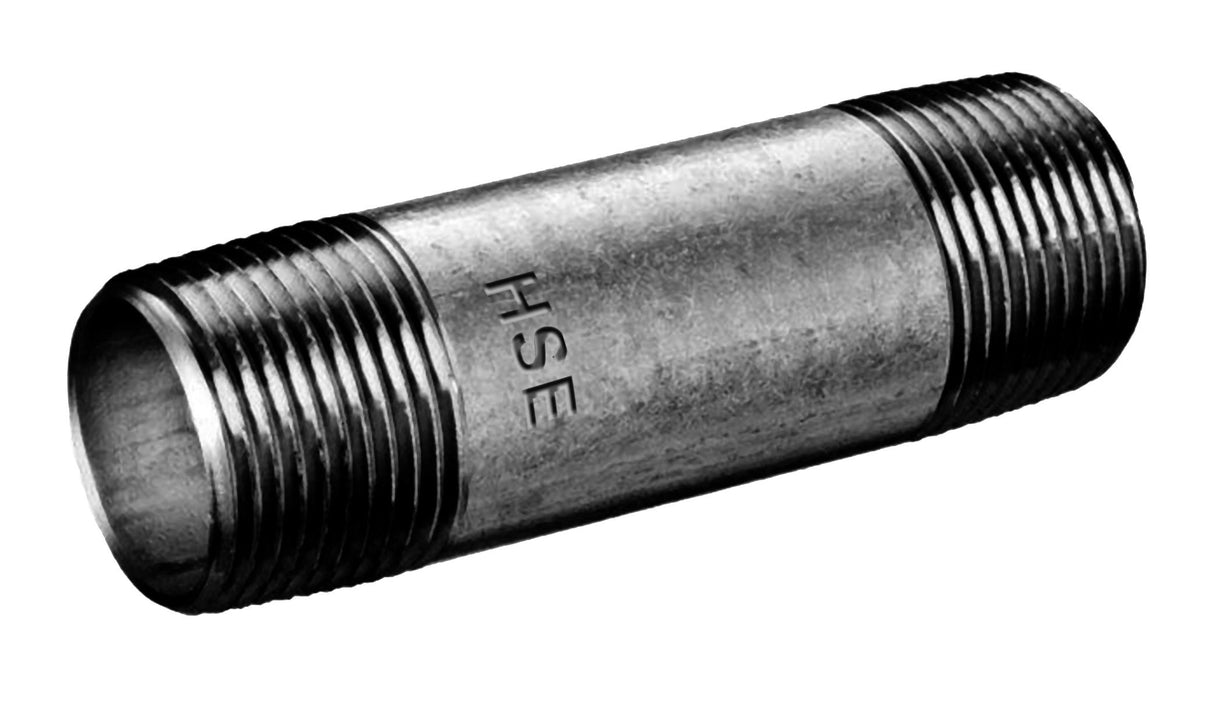Stahlfitting mit Gewinde schwarz Rohrdoppelnippel 23 DN 25 (1")