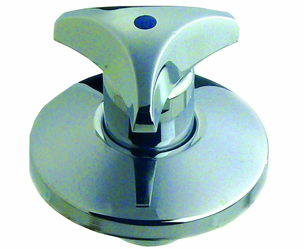 AIPS SEPP UP Fertigbauset mit Dreisterngriff 2913.02, kalt und warm, für UP-Ventile mit langer Spindel und UP-Kolbenschieber bis 3/4" (DN20), Ersatzteil für 2913, 2753, 2923.10, 2923 bis 3/4" (DN20), Messing verchromt.