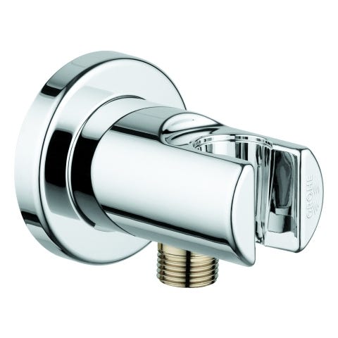 GROHE Wandanschlussbogen Relexa 28628, mit Wandbrausehalter, Außengewinde, chrom