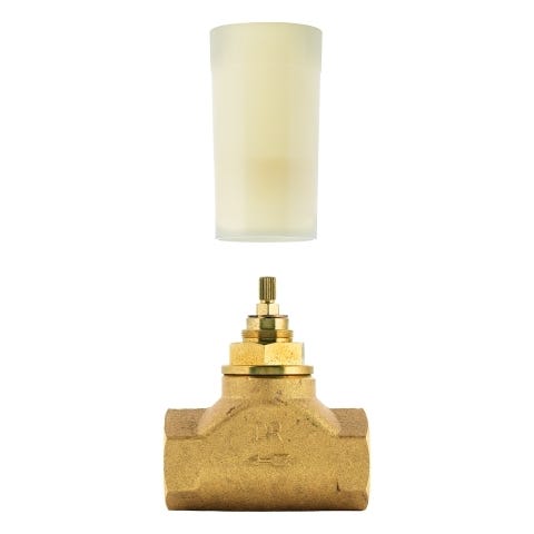 GROHE Unterputz-Ventil 29805, DN 25, vormontiertes Oberteil 1'', kurze Spindel, Gewindeanschluss 1''