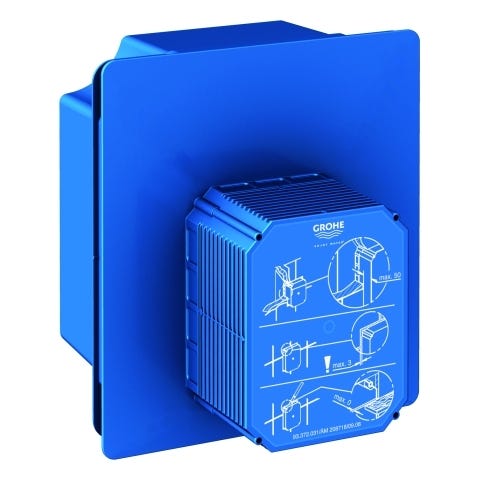 GROHE Urinal-Rohbauset Rapido U 37338, für manuelle Betätigung oder Tectron Infrarot Elektronik 6 V oder 230 V, für Nass- und Trockenausbau