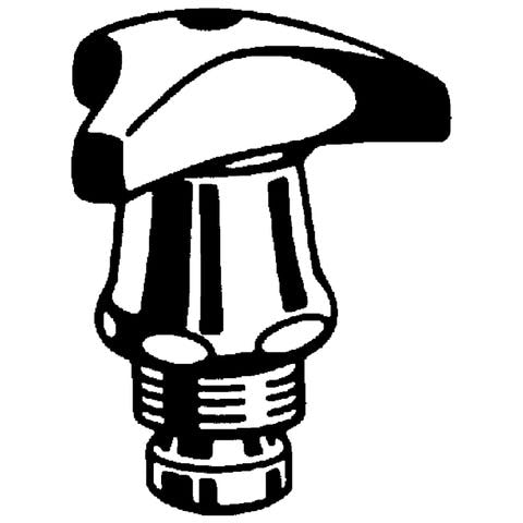 GROHE Oberteil 11104, DN 20, Trecorn-Griff, Markierung blau, chrom