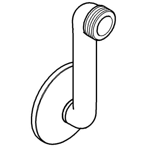 GROHE S-Anschluss mit Außengewinde, Messing, verchromt, Farbe Chrom, mit Rosette