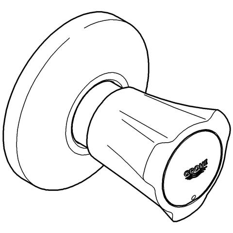 GROHE Unterputz-Ventil Oberbau Costa, Einbauteil, Metallgriff, Chrom
