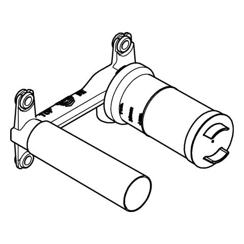 GROHE Einhand Unterputz-Universal-Einbaukörper 23571, DN 15, für 2-Loch-Waschtischbatterien, Wandeinbau, 35 mm Keramikkartusche, mit Temperaturbegrenzer