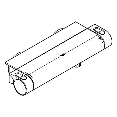 GROHE Thermostat-Brausebatterie Grohtherm 2000 34469_1, Wandmontage, mit Duschablage, eigensicher, chrom