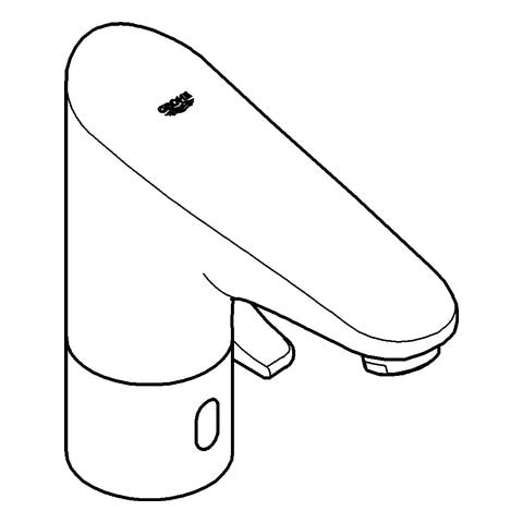 GROHE Infrarot-Elektronik für Waschtisch Europlus E 36207_1, mit Mischung, 6 V Lithium-Batterie, Typ CR-P2, chrom