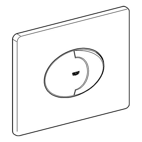 GROHE WC-Betätigung Skate Air, 2-Mengen- und Start & Stopp-Betätigung, 156 x 197 mm, pneumatische Betätigung