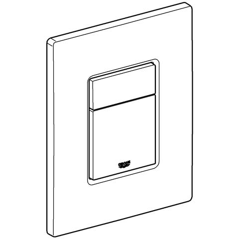 GROHE WC-Betätigung Skate Cosmopolitan 38732, 2-Mengen- und Start & Stopp-Betätigung, 156 x 197 mm, senkrechte und waagerechte Montage, alpinweiß