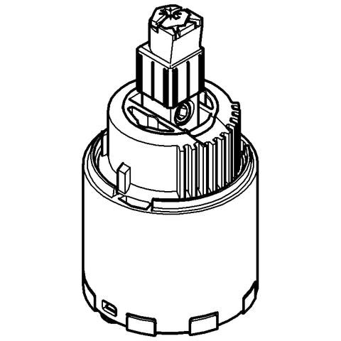 GROHE Kartusche 46374, 35 mm, mit keramischem Dichtsystem, mit Temperaturbegrenzer, variabel einstellbare Mengenbegrenzung, für Einhandmischer
