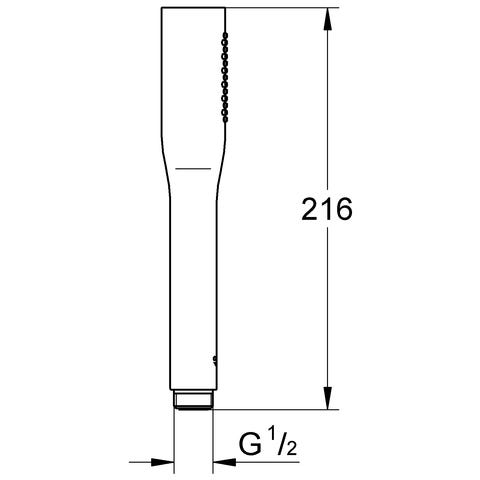 GROHE Handbrause Euphoria Cosmopolitan Stick 27367, 1 Strahlart, chrom