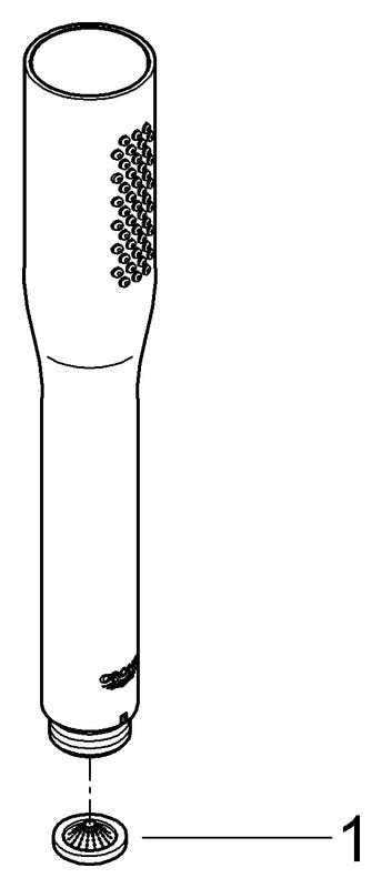 GROHE Handbrause Euphoria Cosmopolitan Stick 27367, 1 Strahlart, chrom