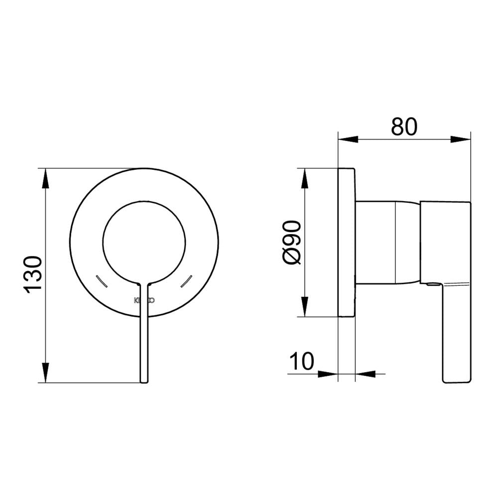 KEUCO IXMO Einhebelmischer UP DN15 mit runder Rosette/IXMO Pure verchromt