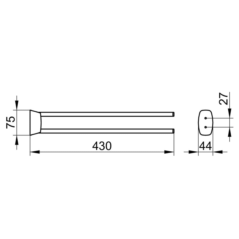 KEUCO City.2 Handtuchhalter 430 mm verchromt