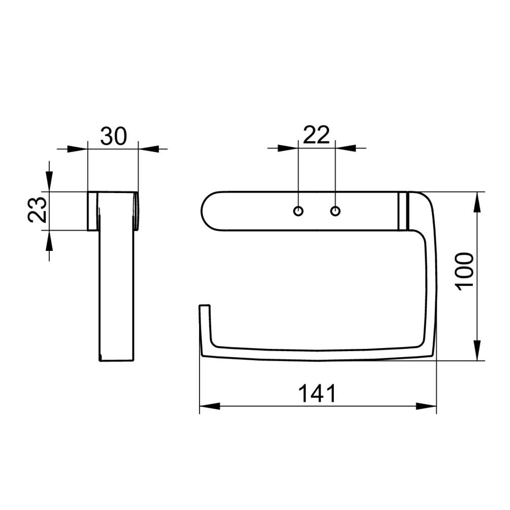 KEUCO Elegance Toilettenpapierhalter offene Form verchromt