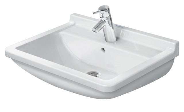 DU Waschtisch Starck 3 mit ÜL, mit HLB, 1 HL, weiß