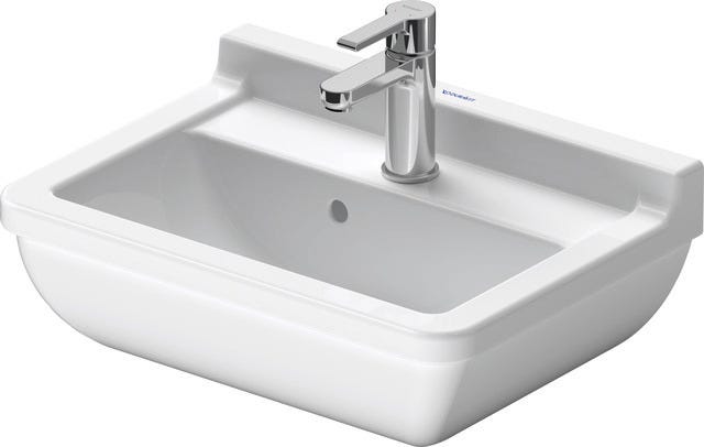 DU Waschtisch Starck 3 mit ÜL, mit HLB, 1 HL, weiß