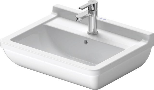 DU Waschtisch Starck 3 mit ÜL, mit HLB, 1 HL, weiß